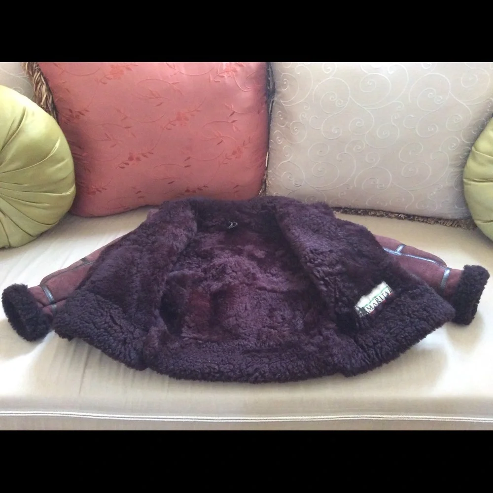Toddler 100% Sheepskin Shearling brown coat sz.18-24 month